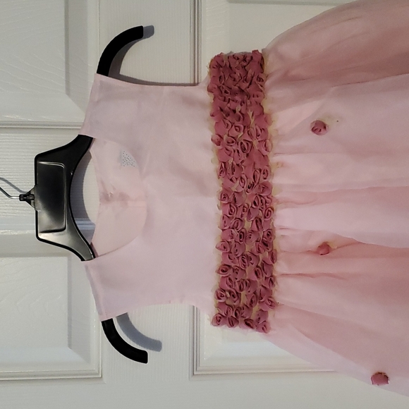 JM Originals of N.Y. Pink with Mauve roses see measurements - Picture 2 of 7